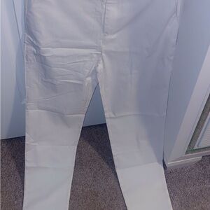 White Straight-Leg Pants